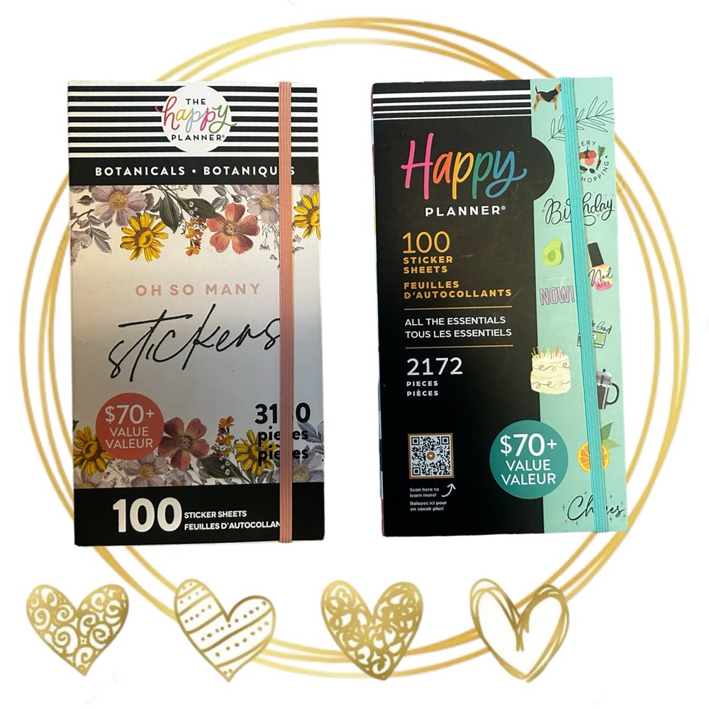 Two Brand New Extra Large Happy Planner Sticker Books Bundle